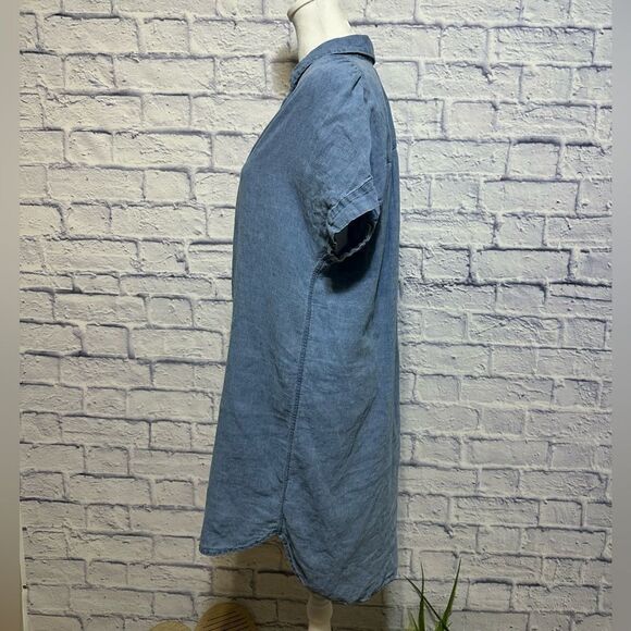 Madewell
Blue Solid Casual Shift Dress linen/cotton blend - Picture 12 of 14